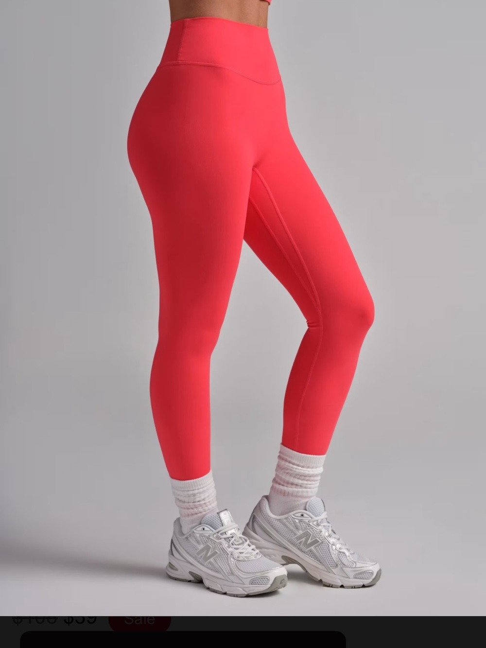 Comfort Double-Layer Red Crop Tank + Legging - Picture 6 of 10